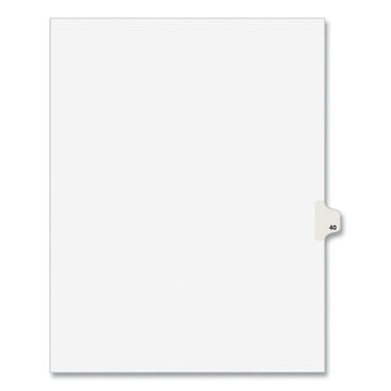 Avery® Preprinted Legal Exhibit Side Tab Index Dividers, Avery Style, 10-tab, 40, 11 X 8.5, White, 25-pack, (1040) freeshipping - TVN Wholesale